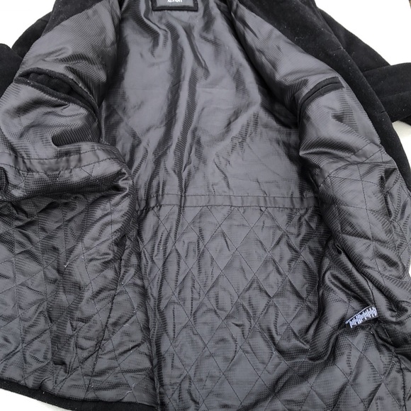 Alfani Black Cashmere Wool Cotton Pockets 4 Button Down Coat - Picture 8 of 12